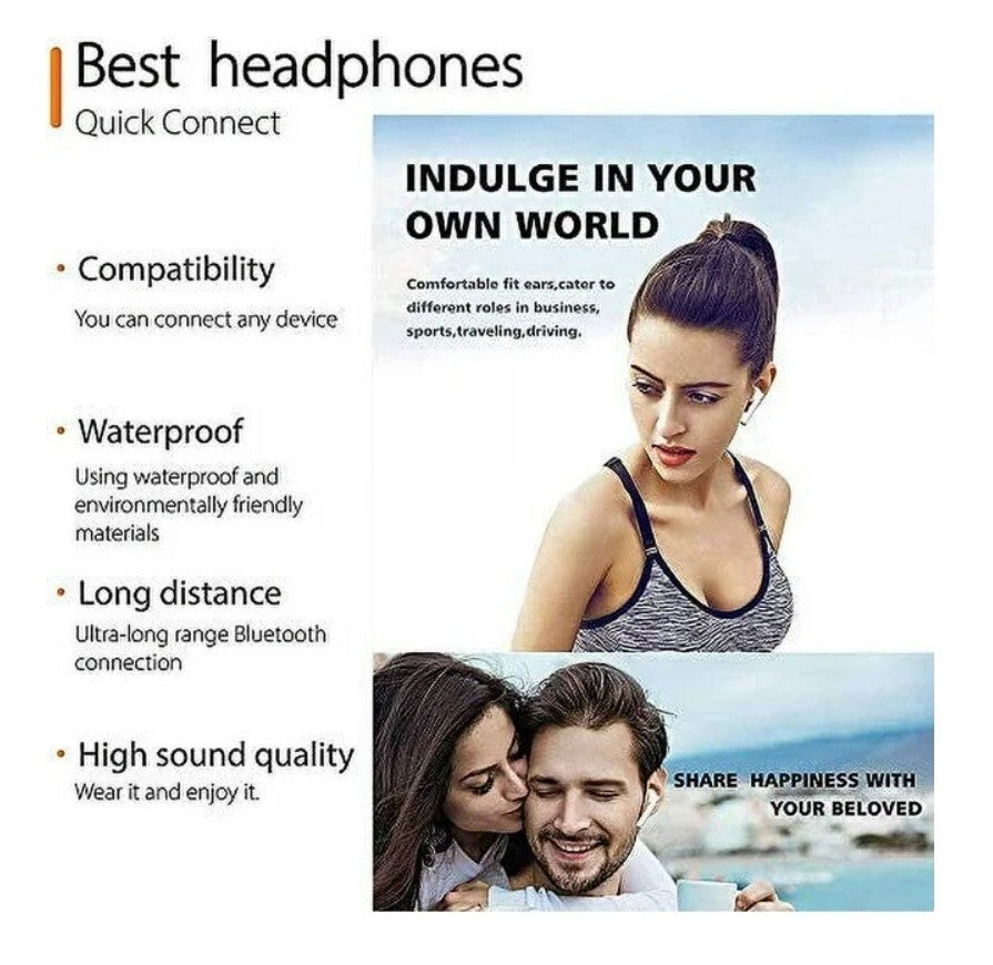 Wireless Earbuds Bluetooth 50 Earbuds Touch In-Ear Wireless Earphones