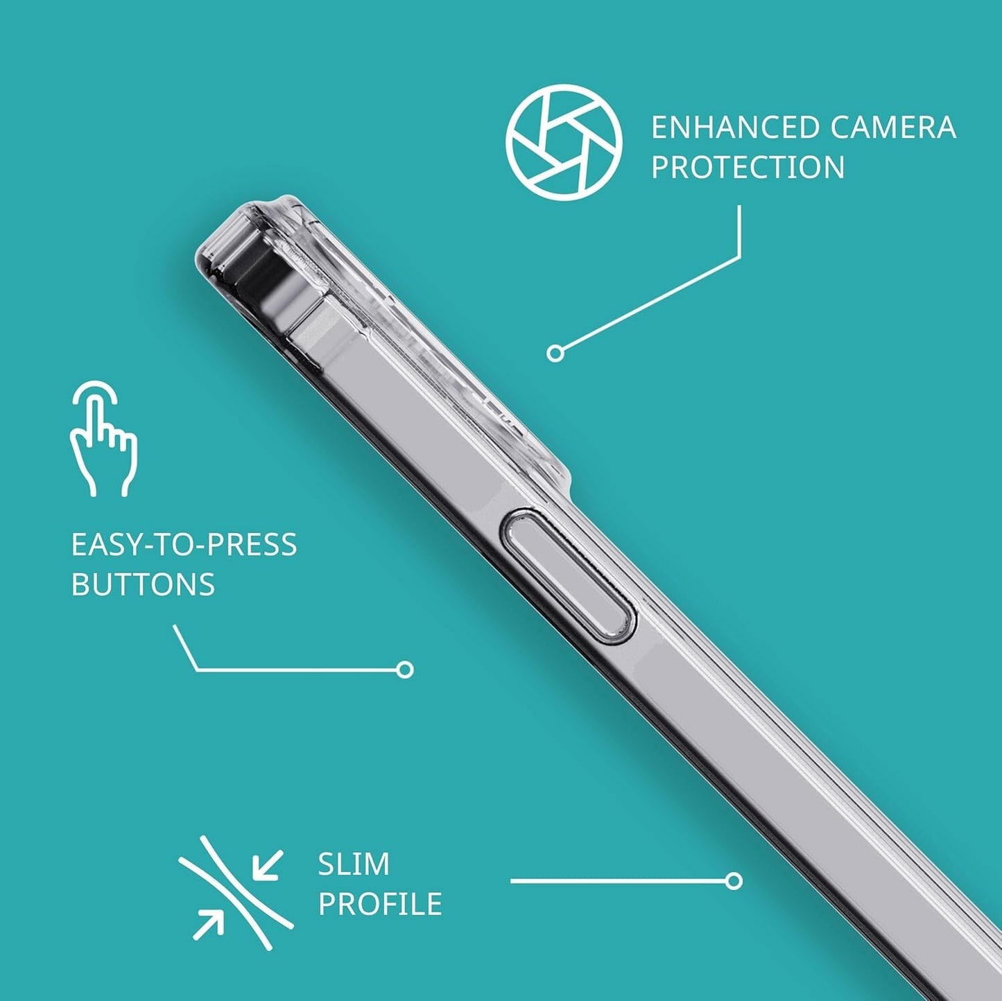 Tech21 Evo Clear iPhone 15 Pro Max Impact Protection Clear