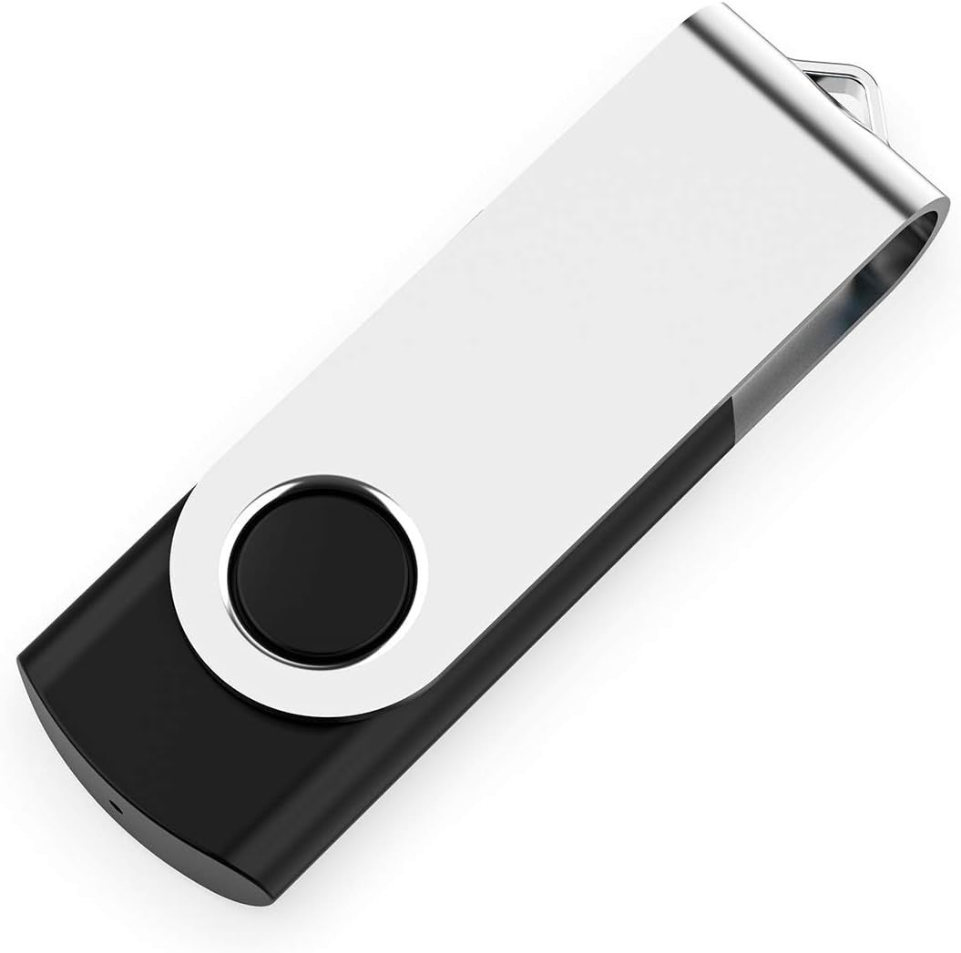 2 Pack 32GB USB Flash Drives USB 2.0 Swivel Thumb Memory Sticks – Black