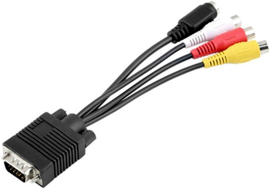 ANRANK VGA to S-Video 3 RCA AV TV Out Adapter Cable for PC Laptop High Quality