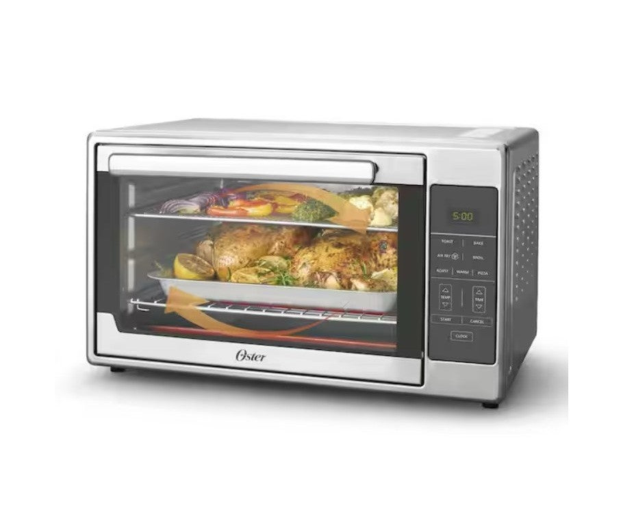 Oster 1700W Digital Air Fryer Toaster Oven – XL, Stainless Steel, Multi-Function