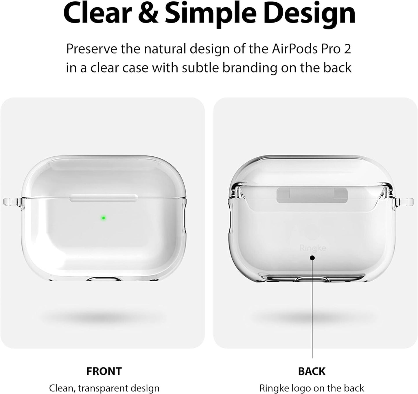 Ringke Hinge AntiYellowing Material Compatible AirPods Pro 2 Sturd