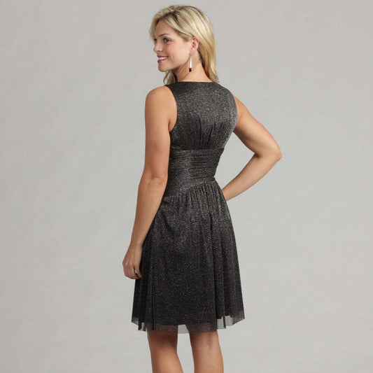London Times Womens Twinkle Mesh Dress Size 4