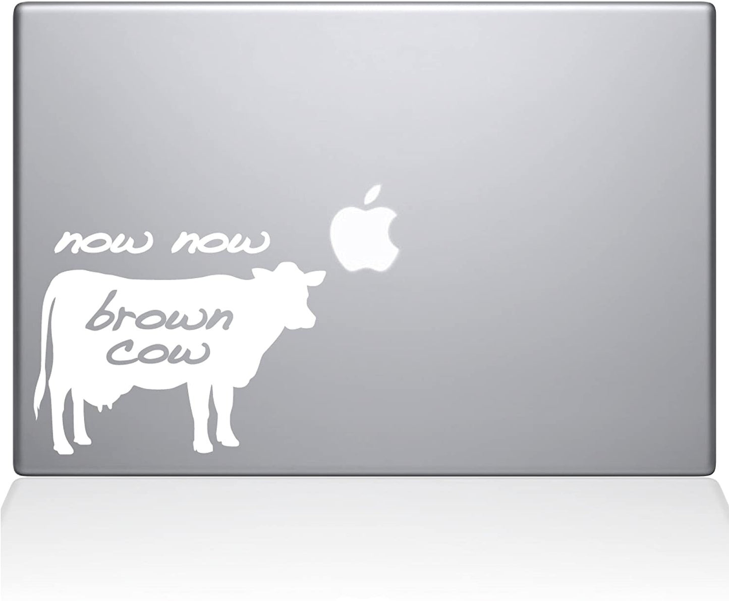 Decal Guru Now Now Brown Cow MacBook Decal Vinyl Sticker 12 MacBook