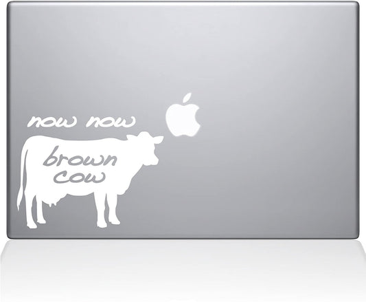 Decal Guru Now Now Brown Cow MacBook Decal Vinyl Sticker 12 MacBook