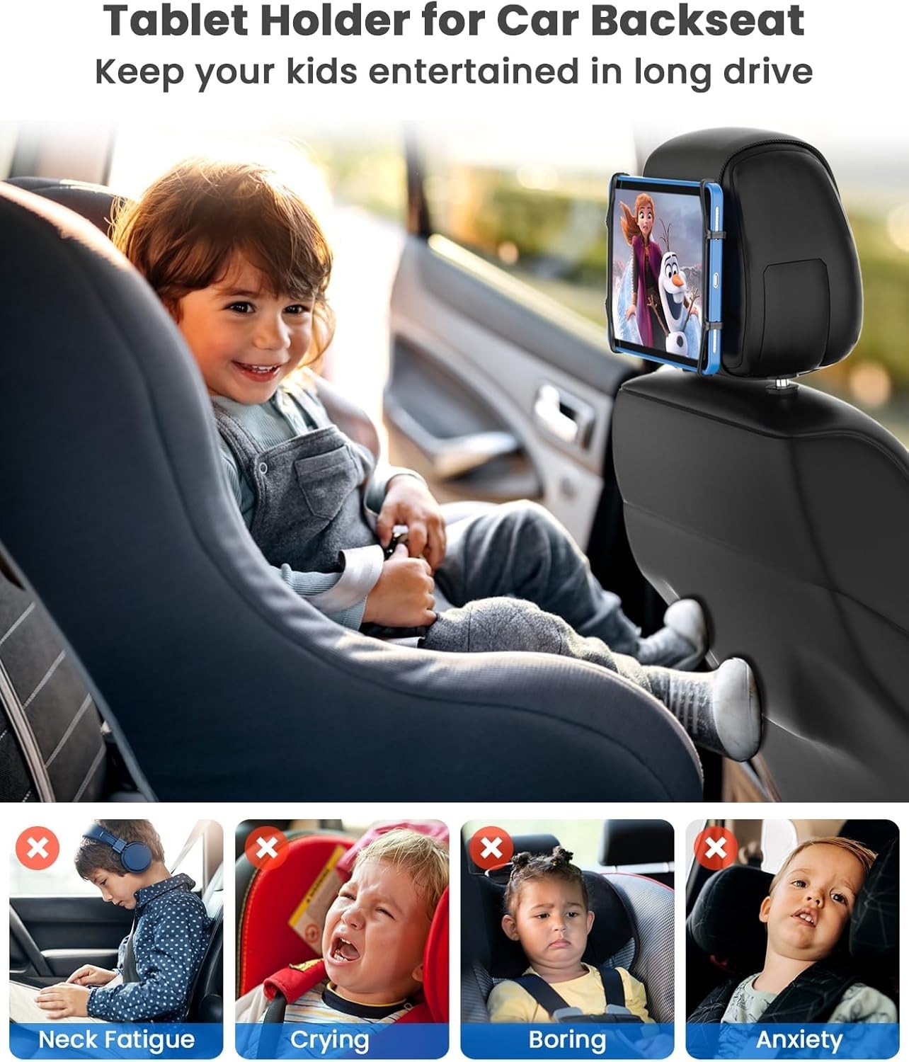 Car Tablet Holder Uni  Ipad Holders Car Mount Headrest for All 7-12.9" Tablets
