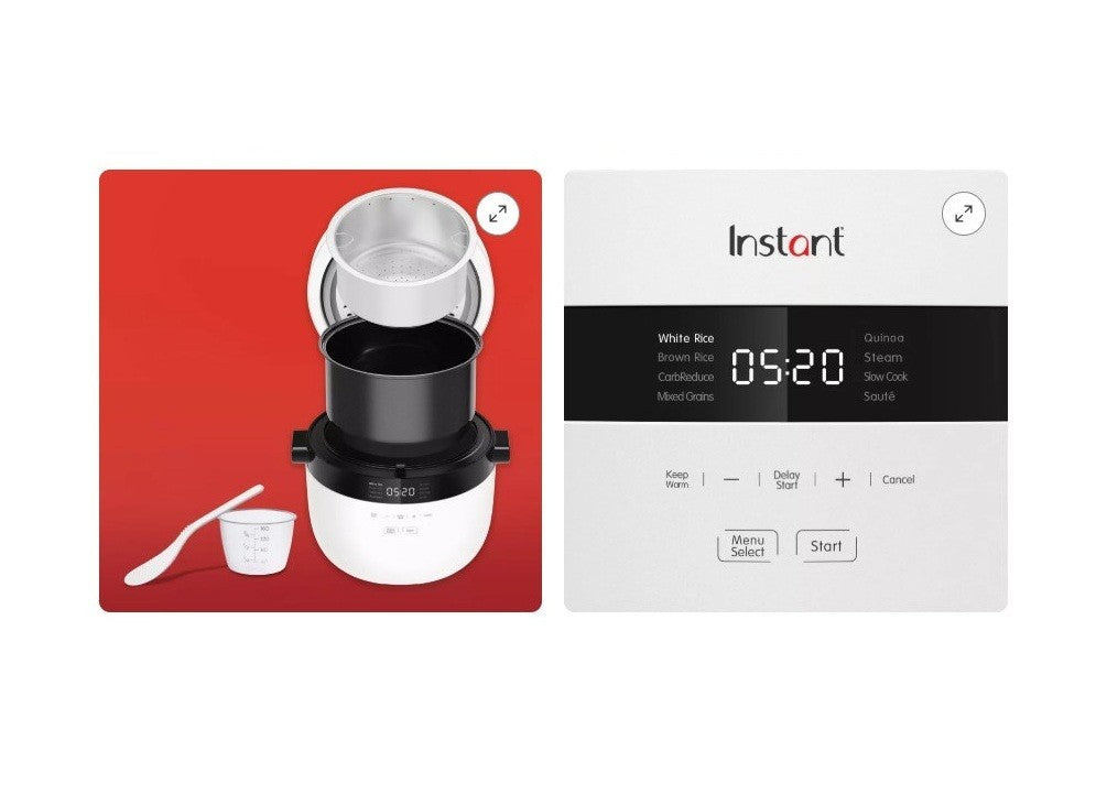 Instant Pot 12-Cup Rice & Grain Cooker – Multi-Cooker, Nonstick, One-Touch