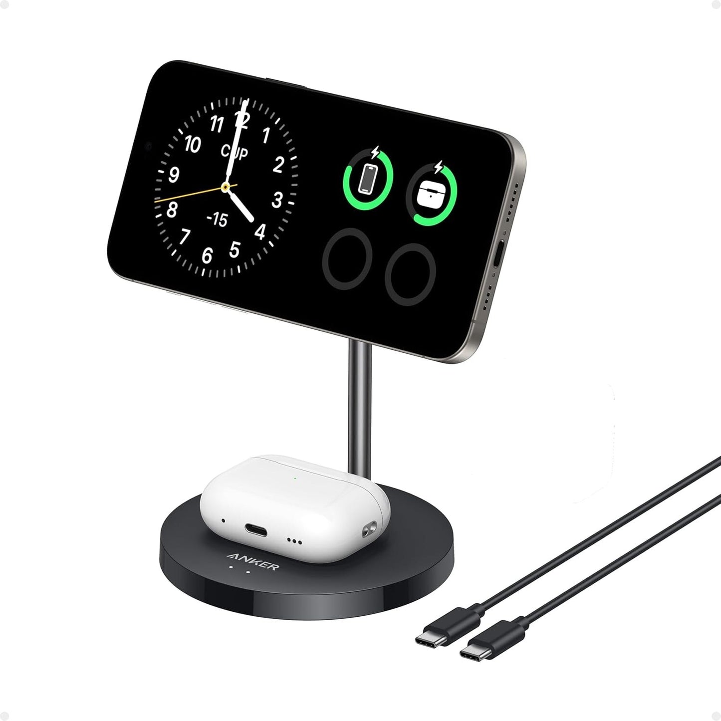 15W Fuel Charger Stand 2in1 MagneticMagSafe Wireless Station Qi2