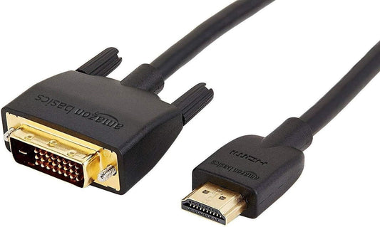 HDMI DVI Amazon Basics to Male Adapter Cable BiDirectional 6 ft18 m
