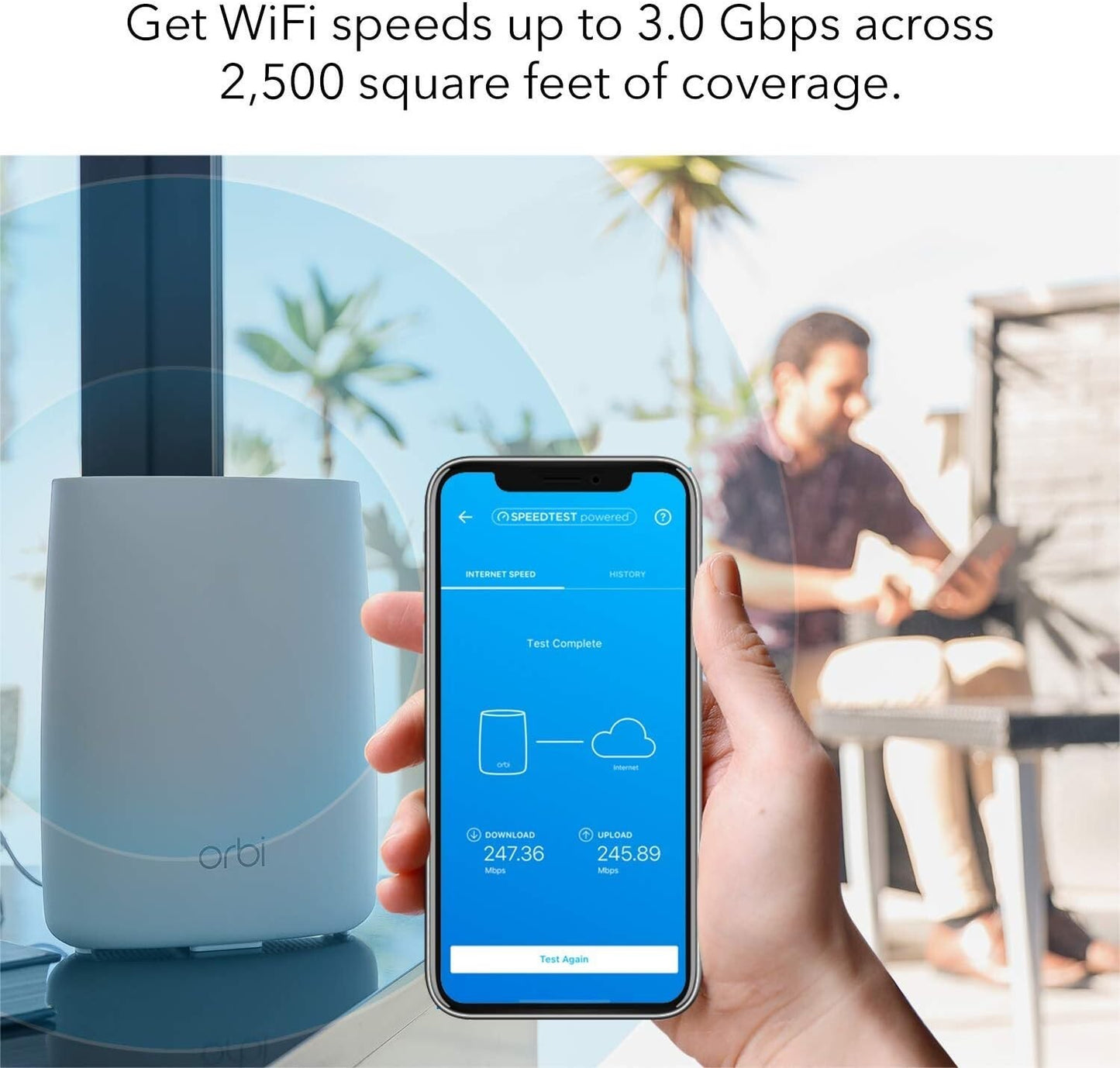 NETGEAR RBS50 Orbi Satellite Home Mesh WiFi Triband