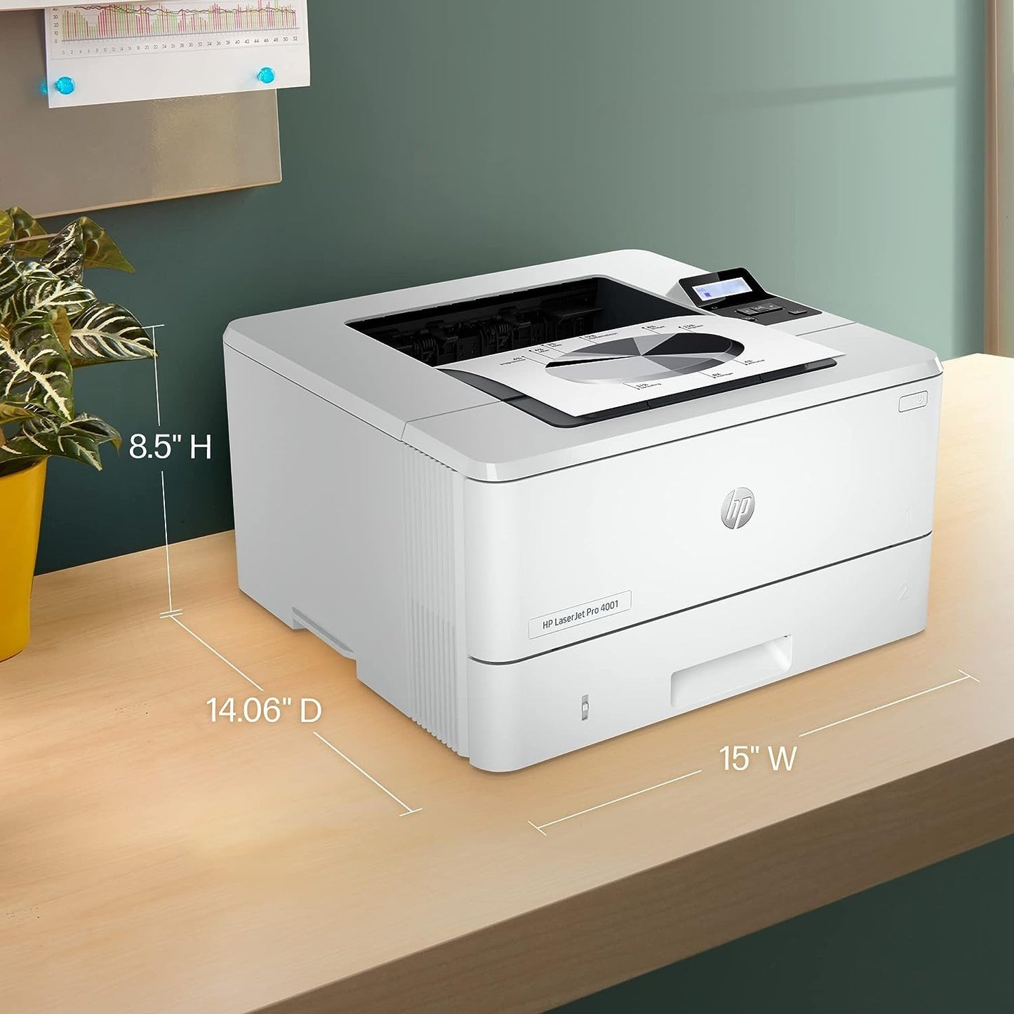 HP LaserJet Pro 4001ne Printer – Fast Mono, Ethernet/USB, Small Teams
