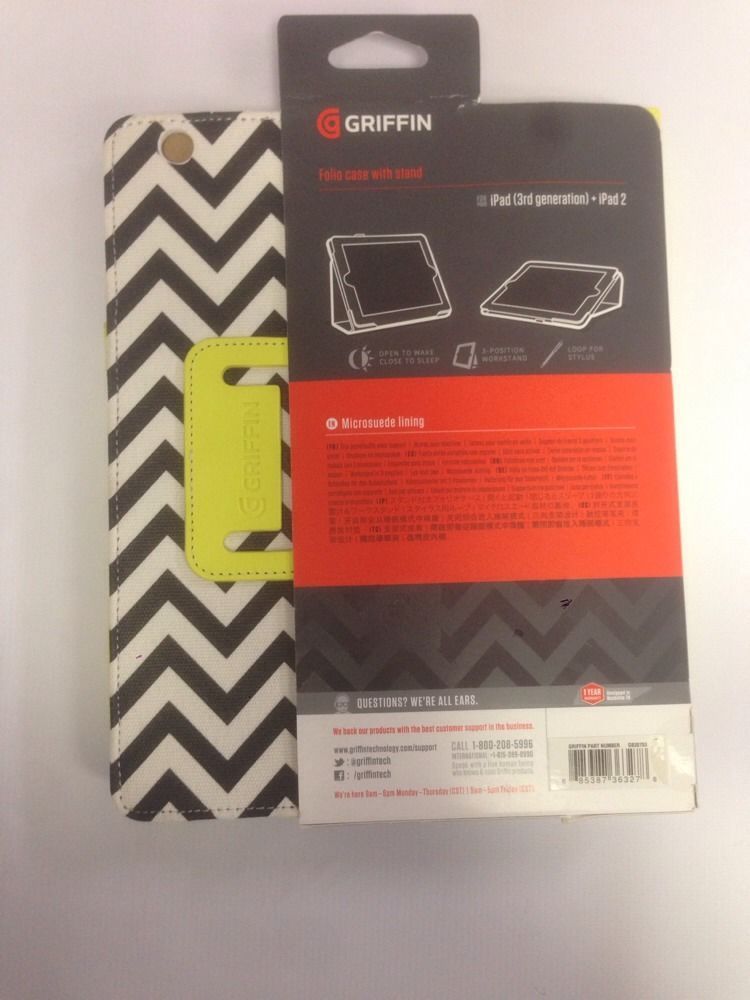 Griffin GB35753 Zig Zag Folio I Pad 234 Gen Citron