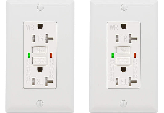 LED Outlet 20 Amp Indicator Tamper Weather Resistant Receptacle In Outdoor