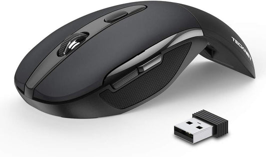 TTECKNET Folding Wireless Travel Mouse – 3 DPI, 2.4G, Portable, 2-Year Battery