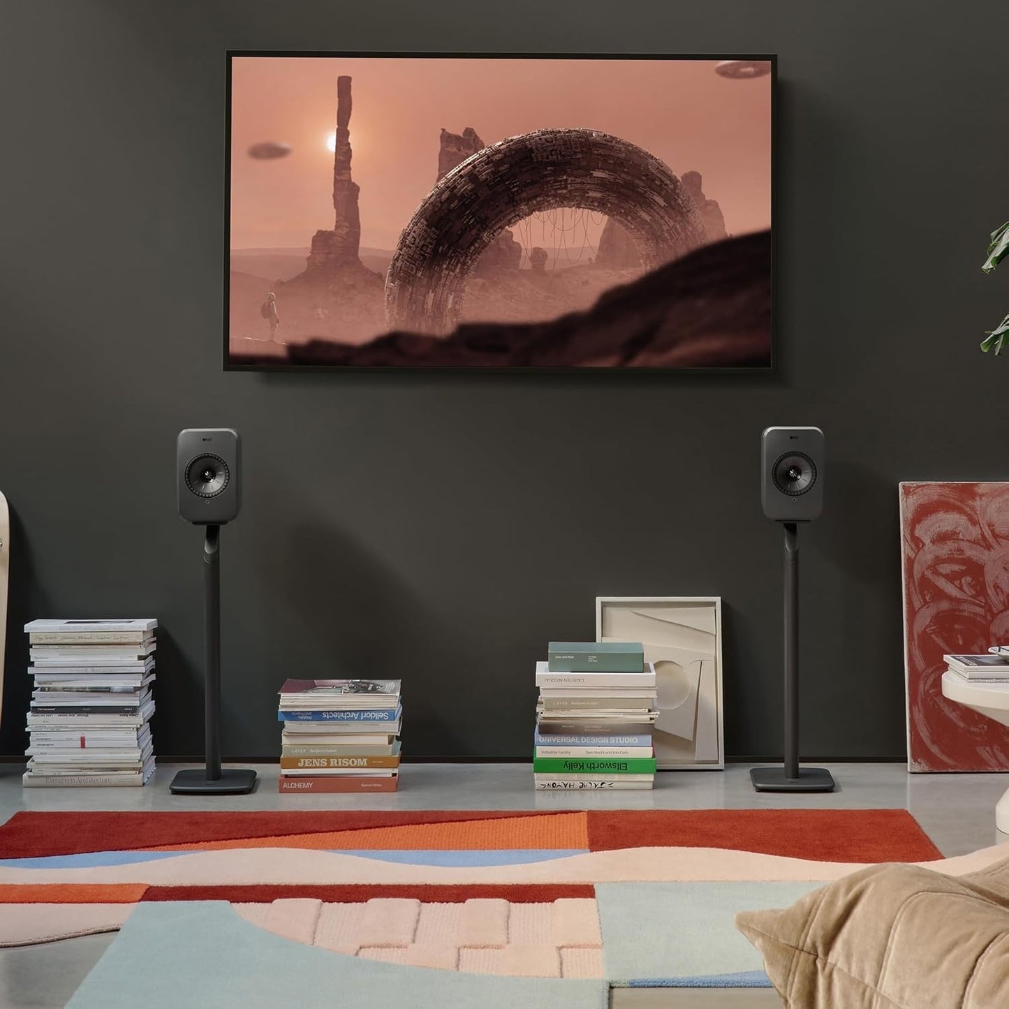 KEF LSX II LT Wireless HiFi Speakers Pair Graphite Grey