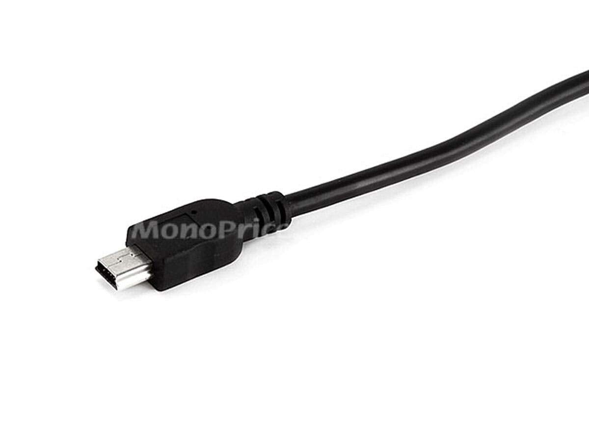 USB 28AWG Monoprice 3Feet A to miniB 5pin 28 Cable Black