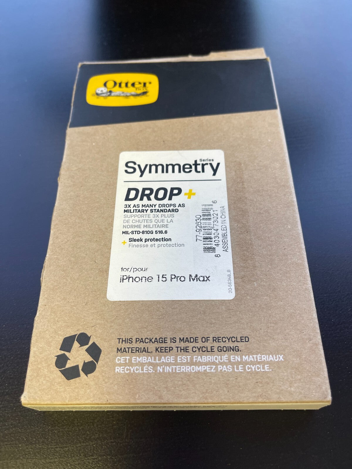 MAX BLACK OtterBox iPhone 15 Pro Only Symmetry Series ultrasleek