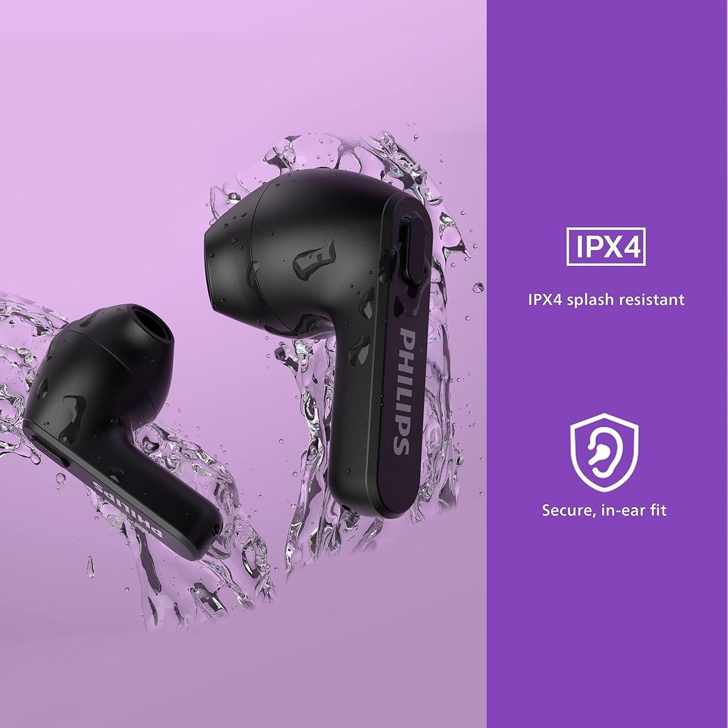 PHILIPS T2236 True Wireless Headphones w Water Resistance Small