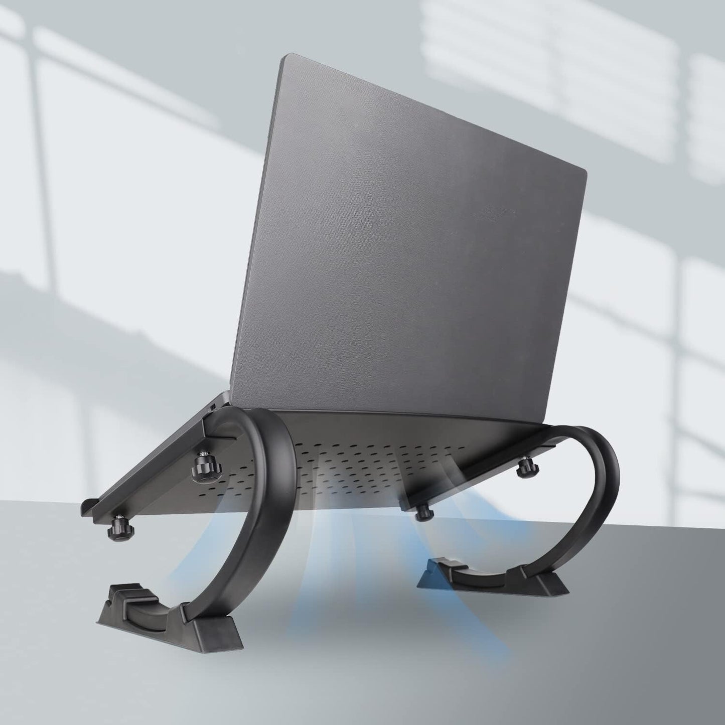 Amazon Basics Adjustable Laptop Stand Riser Monitors Laptops up to 22lb