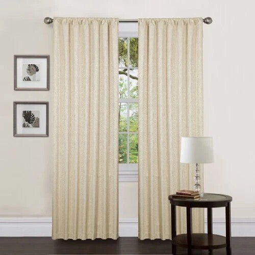 19198 84- Triangle Home Fashions Lush Decor Inch Thermal Zebra Curtain Beige