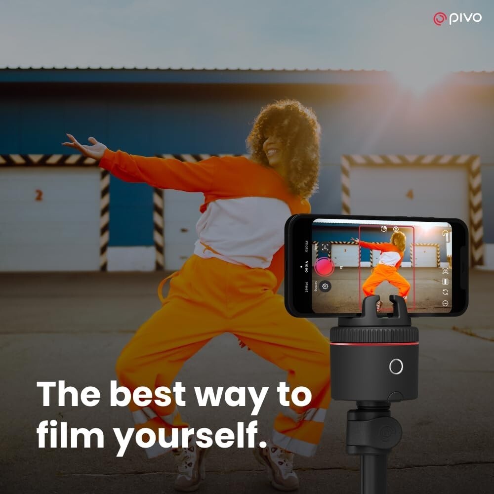 360 Pivo Influencer Auto Face Tracking Phone Holder Rotation video recVlogging