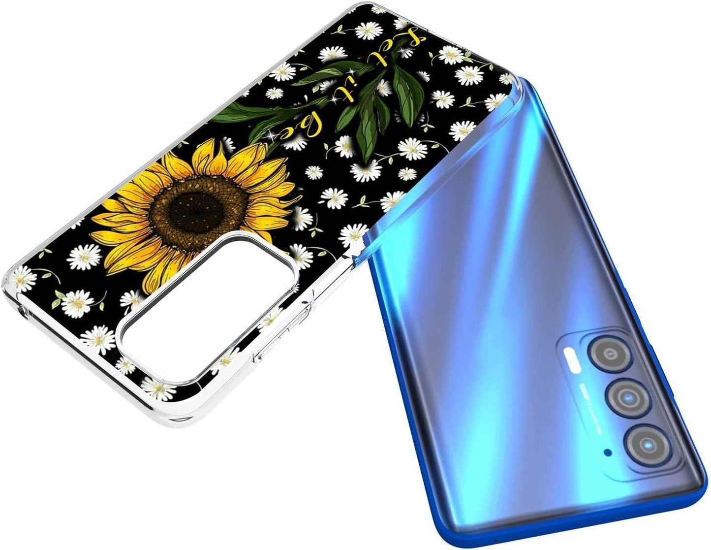 2021 Compatible w Moto Moto Edge Edge 5G UW Sunflower White Daisy Let it B