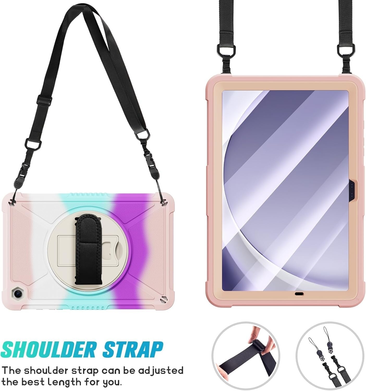 Ztotop Case for Galaxy Tab A9+ 11" 2023 SM-X210/X216 Shockproof w/ Strap