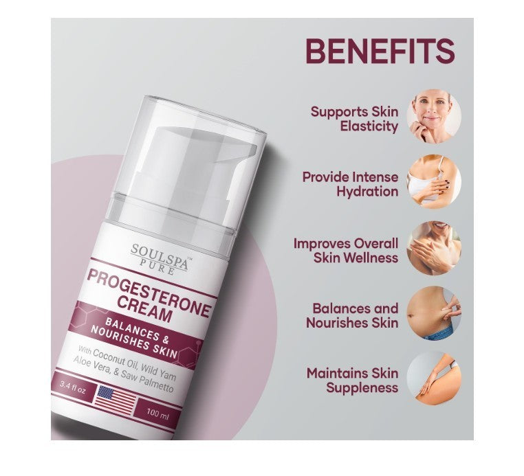 Progesterone Cream for Women - Phytoestrogen Complex with Wild Yam & Coconut Oil