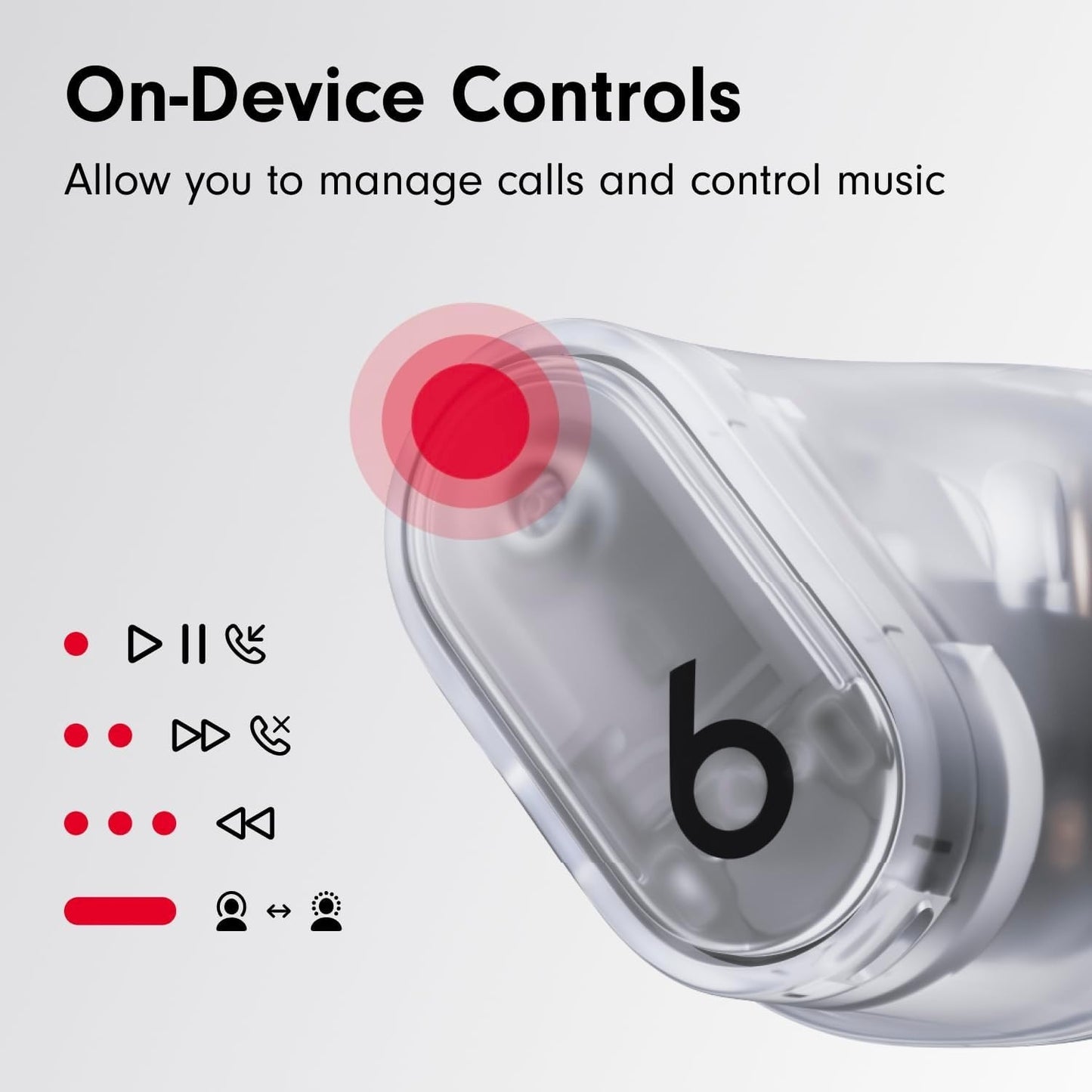 Beats Studio Buds+ Wireless Earbuds Noise Cancelling Apple Android Transparent