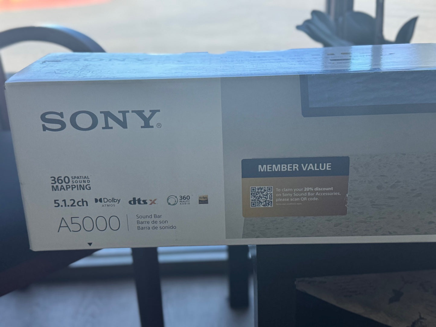 Sony HT-A5000 Dolby Atmos DTS:X 5.1.2ch Wi-Fi  eARC Soundbar Home Theater
