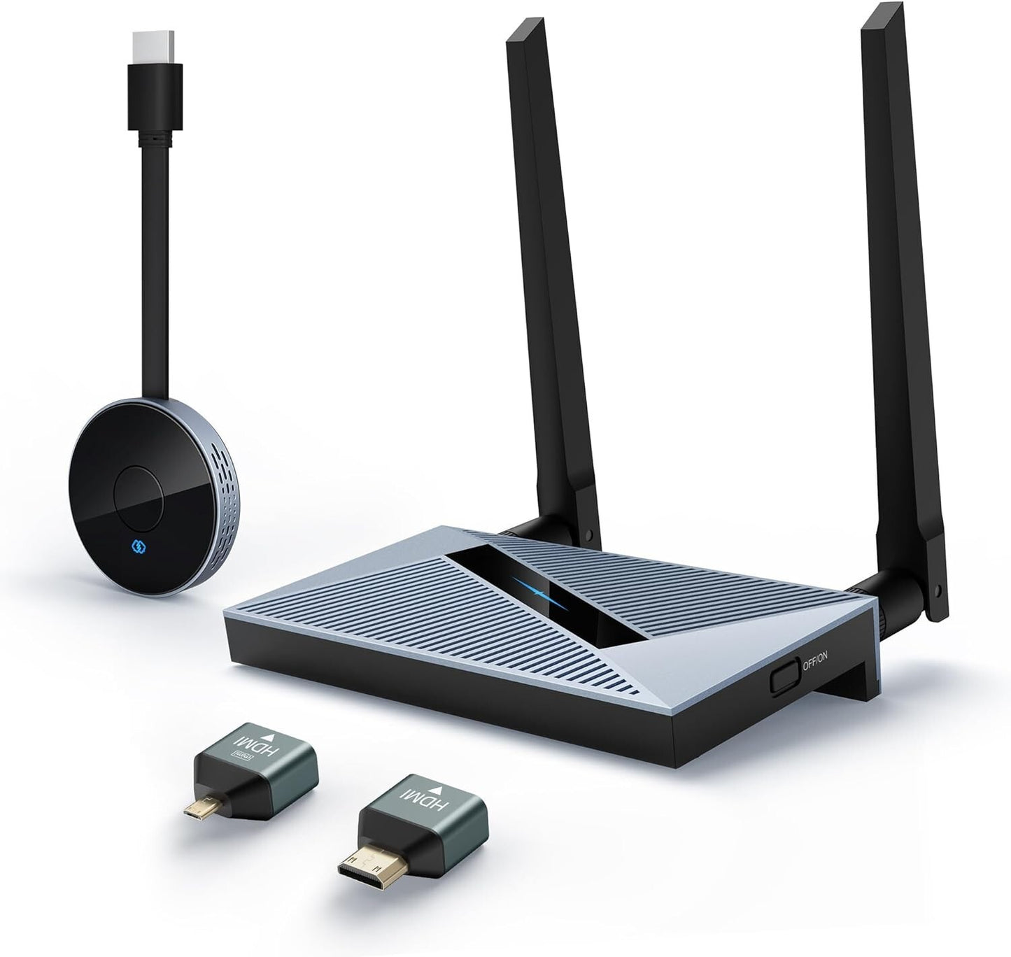 Wireless HDMI Transmitter & Receiver – 4K Dongle Kit for PC/Laptop/TV