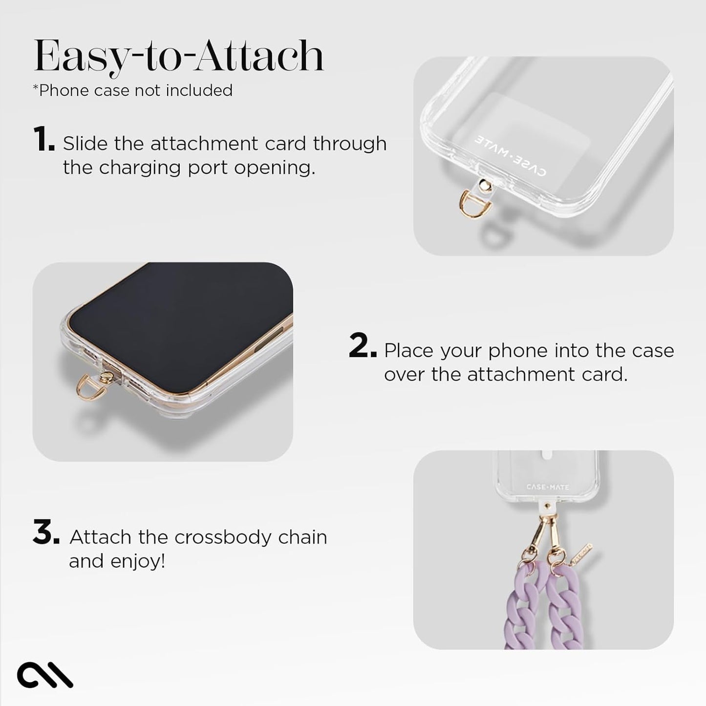 Case-Mate Phone Necklace Strap – Works with iPhone 16/15/14 & Galaxy S25 Ultra