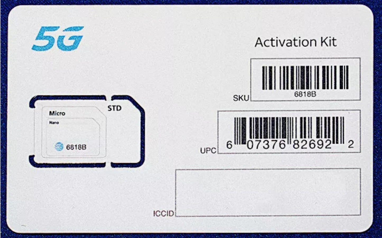 SIM TRIPLE ATT 5G Card Mini Micro Nano Use On Any ATT Device