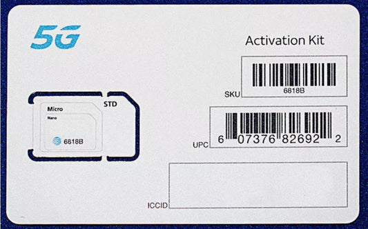 SIM TRIPLE ATT 5G Card Mini Micro Nano Use On Any ATT Device