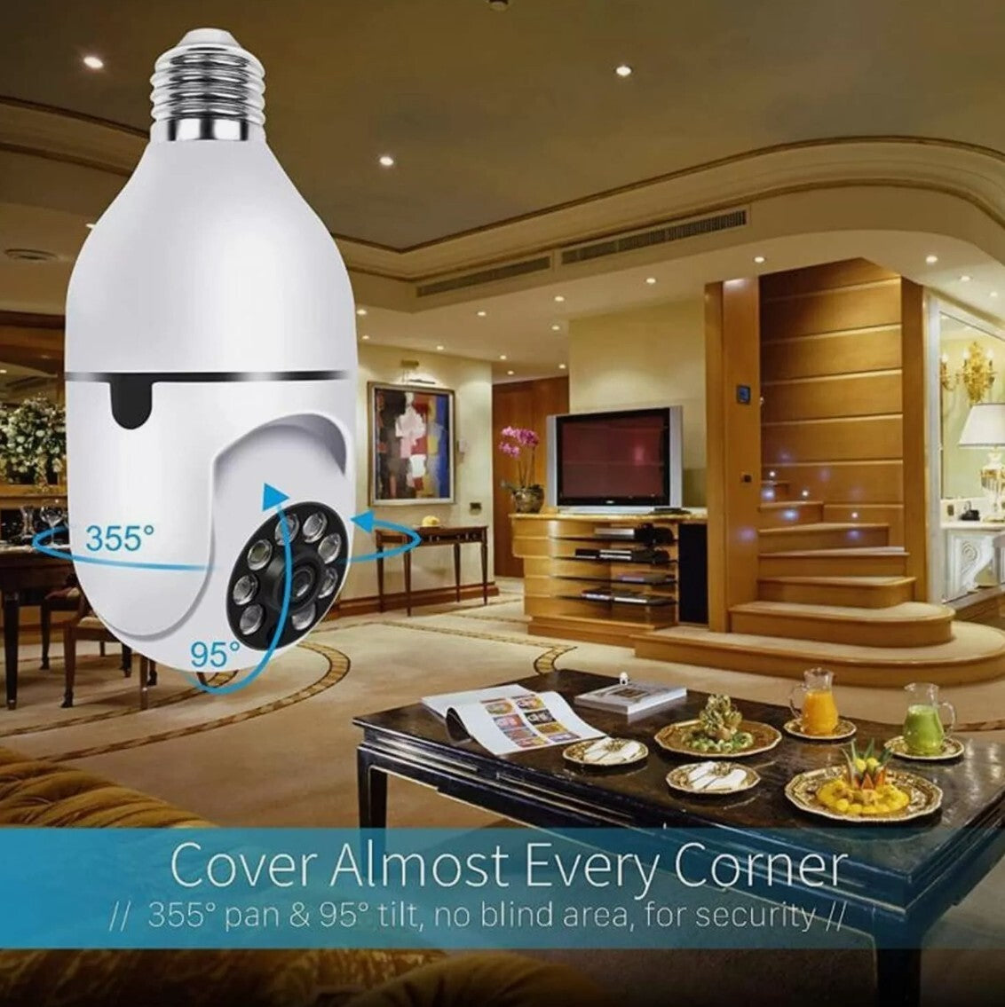 360 PTZ Wireless Light Socket Bulb Wifi Camera Degree Home Camera Flood