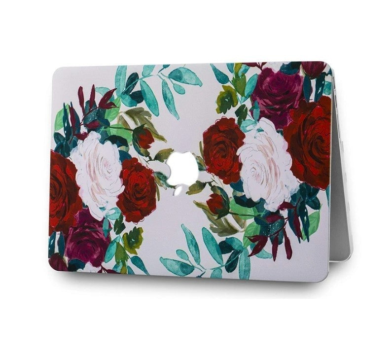 LuvCase MacBook Case Bundle – Flower 25 Design with Matching Keyboard Cover