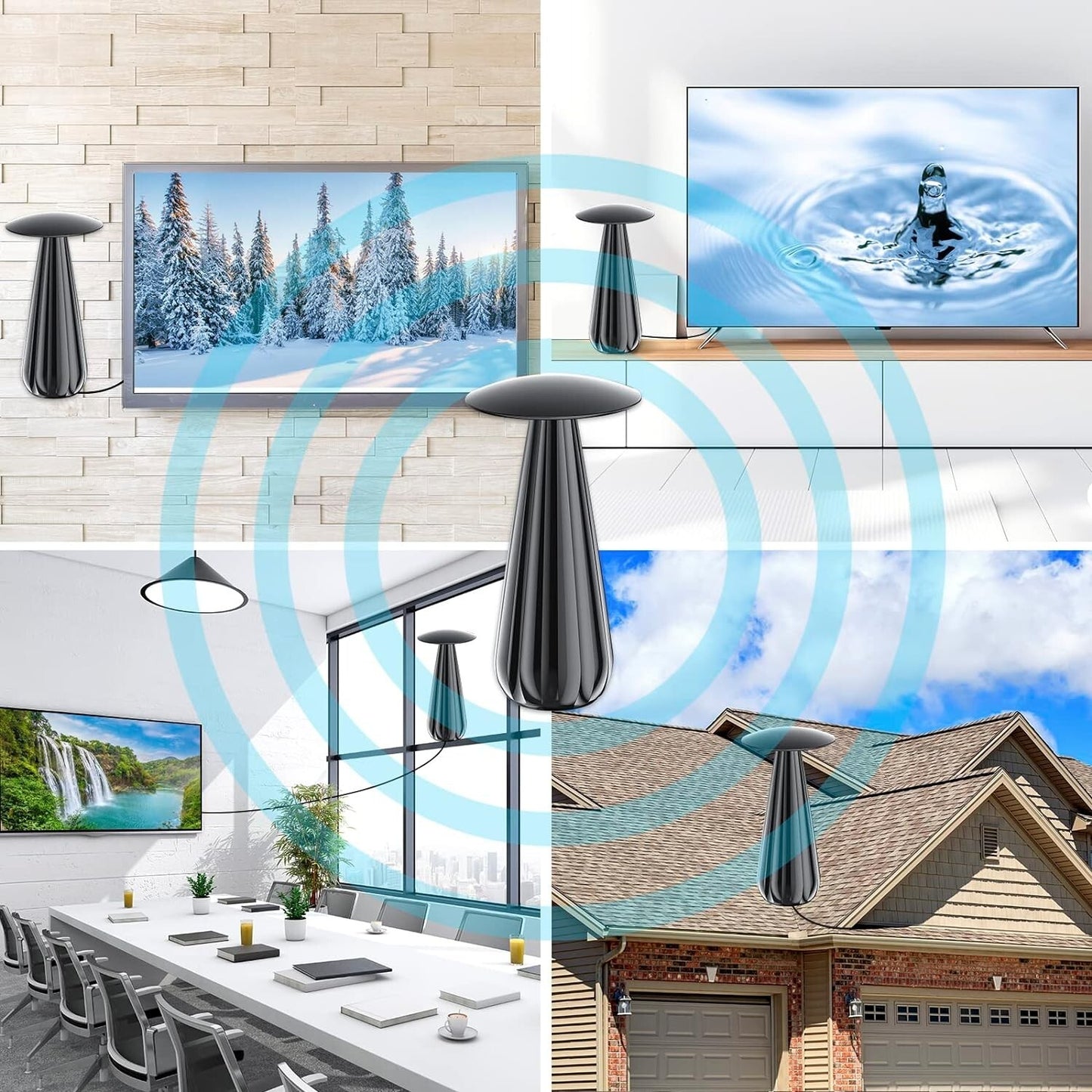 TV- 500 TV Antenna Smart Digital HD w Miles Range Amplified HD InOutdoor