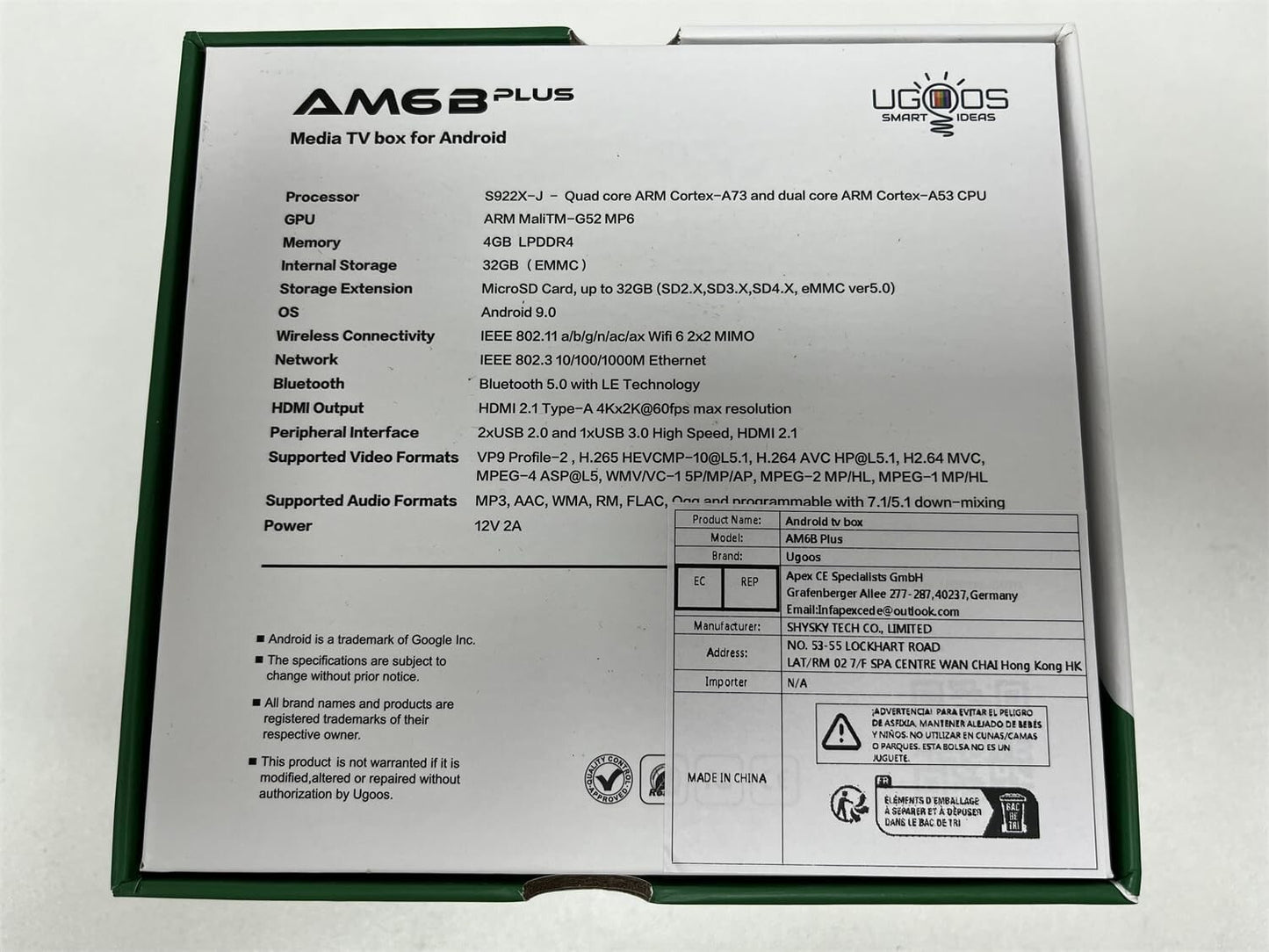 AM6B S922X-J Plus TV Box Amlogic Android 90 WiFi6