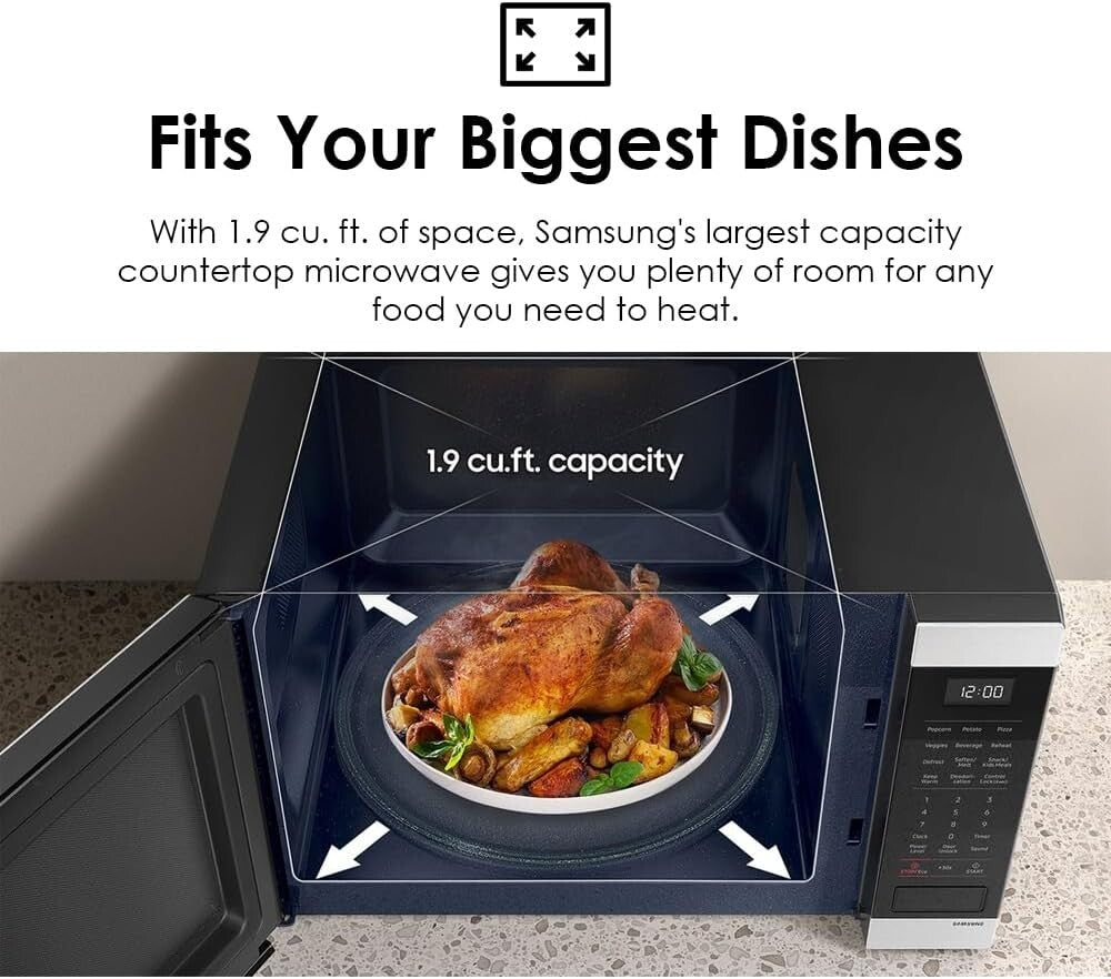 Samsung 19 Cu Ft Countertop Microwave Sensor Cooking Stainless Steel