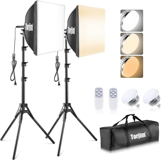 Torjim Softbox Photography Lighting Kit 16 x 16 Professional Softbox Lig