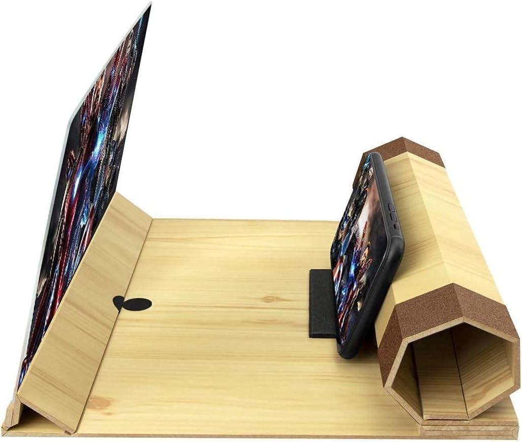 Dizaul M5 12 Screen Magnifier Foldable Phone Stand w 3D Magnifier Projector