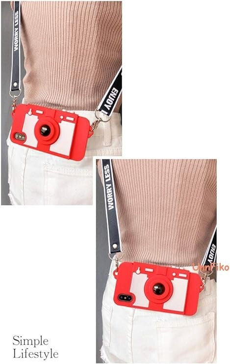 Camera Wallet Compatible w iPhone 11 Cute Cartoon Design Purse Flip Card