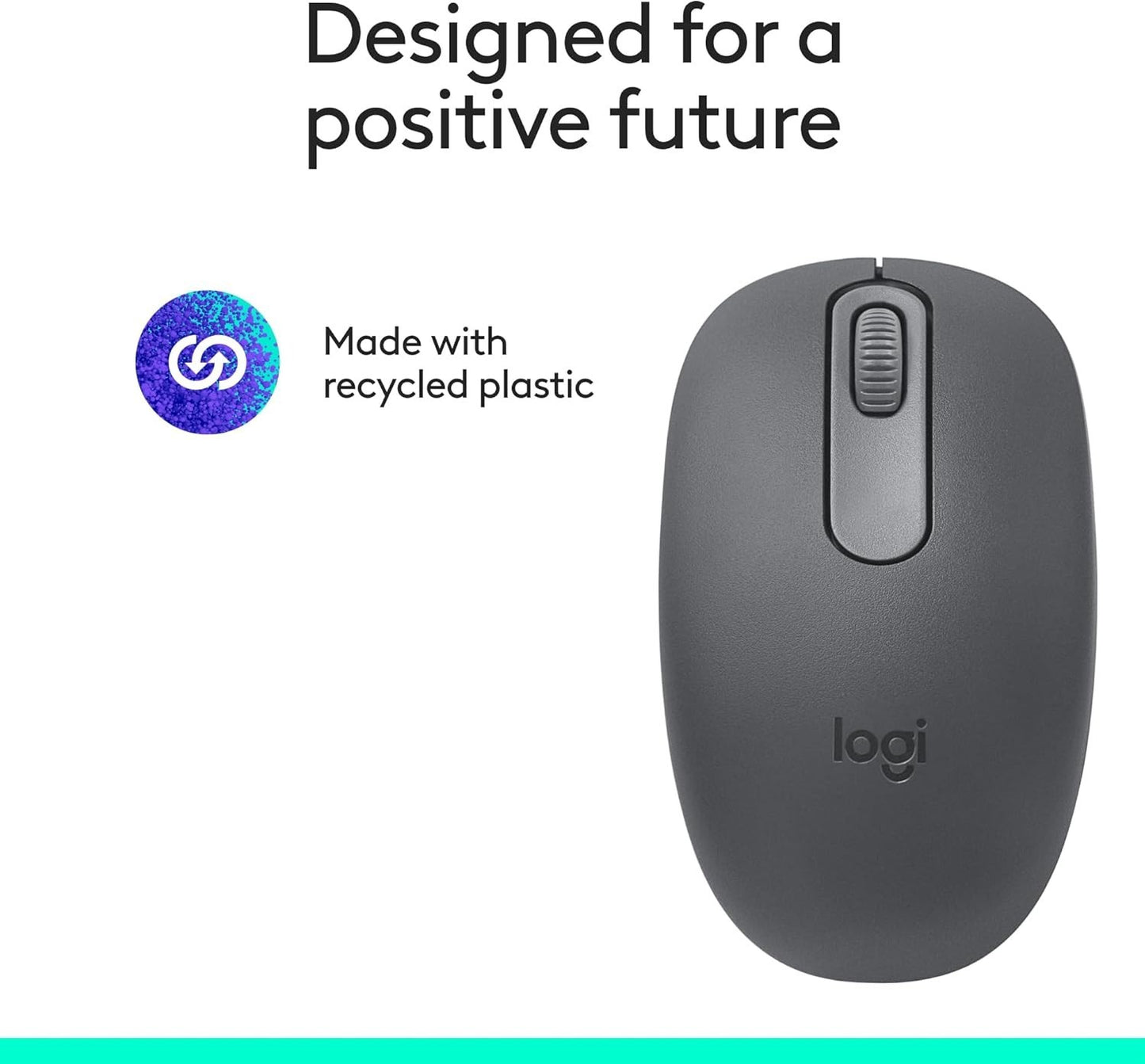 Logitech M196 Mouse – Bluetooth, 12-Month Battery, Smooth Tracking, Graphite