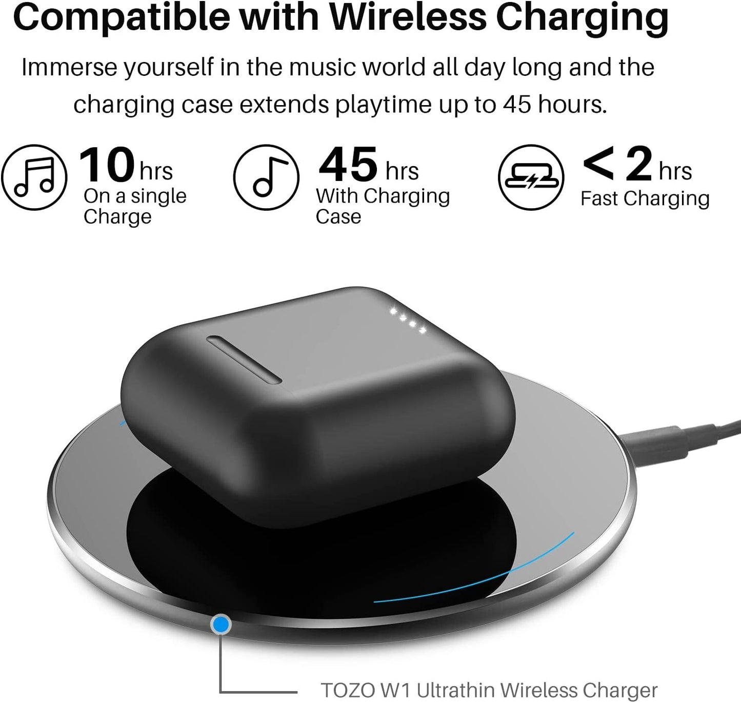 TOZO T6 True Wireless Earbuds Bluetooth Headphones Touch Control