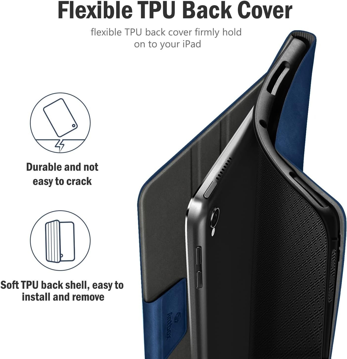 Antbox Case for iPad 9.7" Air 1/2 Pro 6th/5th Gen – Smart Cover w/ Pencil Holder