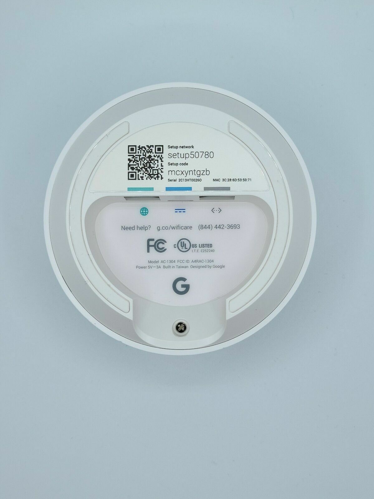 AC-1304 AC1200 Google WiFi 1 Port 1200Mbps Wireless Mesh Router