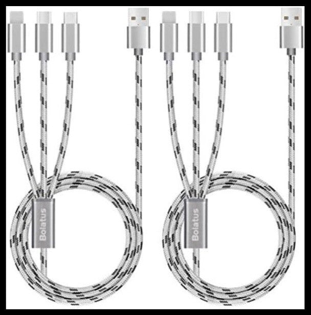 Bolatus 3-in-1 Multi Charging Cable for Cell Phones and Tablets