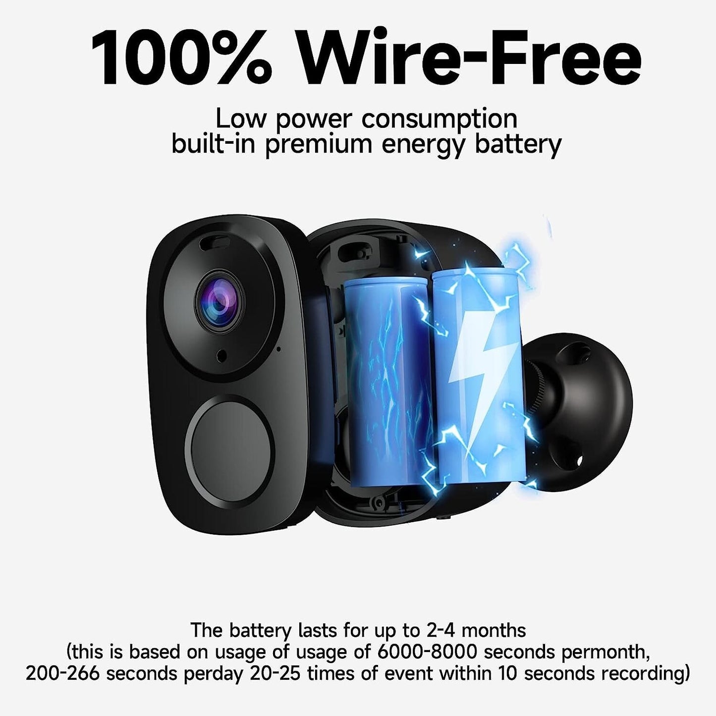 2-Pack Security Cameras Outdoor Wireless Battery Powered WireFree Spotlight Cam
