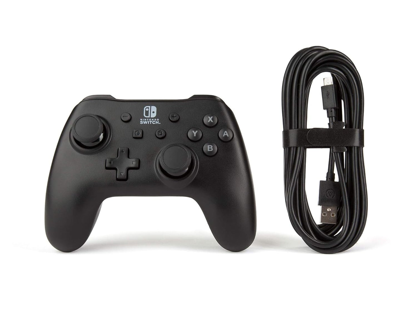 USB PowerA Nintendo Switch Wired Controller Black Detachable 10ft Cable