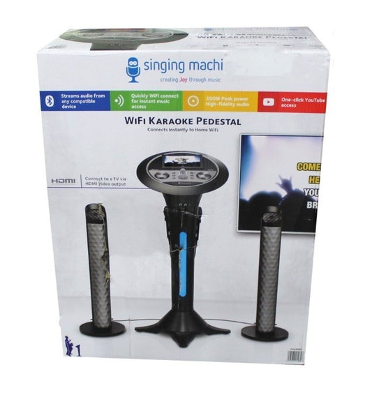 The singing machine ISM1080 Premium WiFi Bluetooth Karaoke Audio System w/ Mic